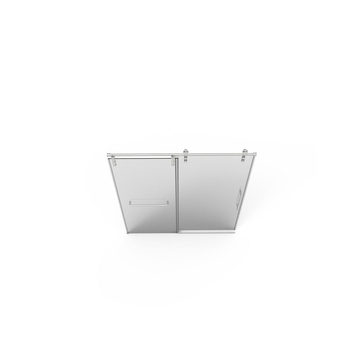 Frameless Shower Door, Sliding Shower Door, Premium 5 / 16" (8 Mm) Thick Tempered Glass Shower Enclosure With Towel Bar, Double Side Easy Clean Coat, Finished With Buffer