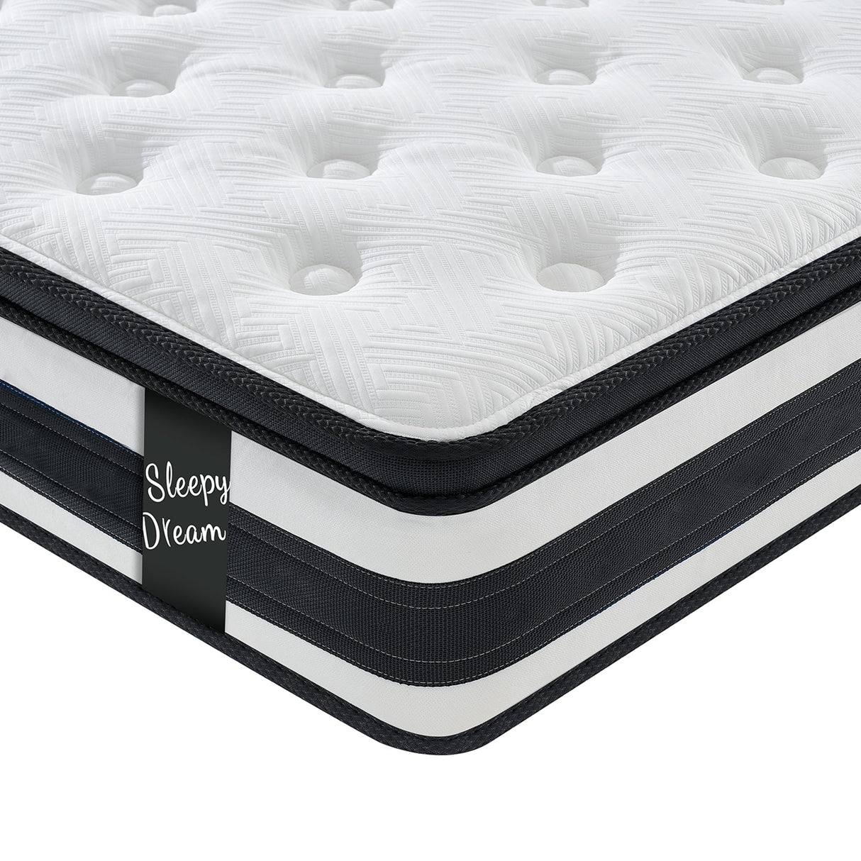 12 Inch Queen Size Hybrid Mattress with Memory Foam and Pocket Springs