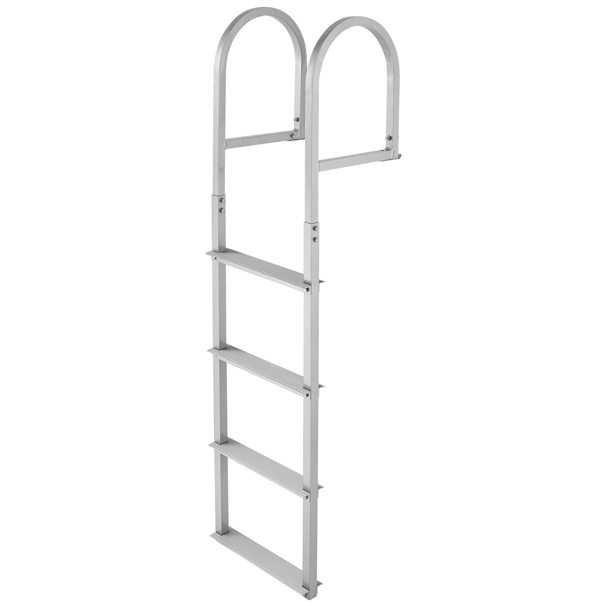Removable Dock Ladder, 4 Steps, Aluminum Alloy Pontoon Boat Swim Ladder