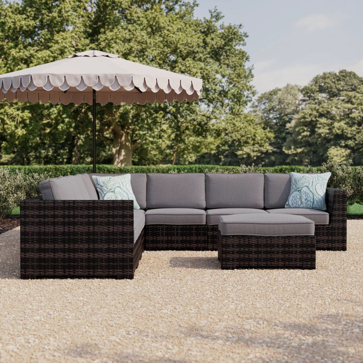 Outdoor Patio Chair Set For Patio With Foam Cushions
