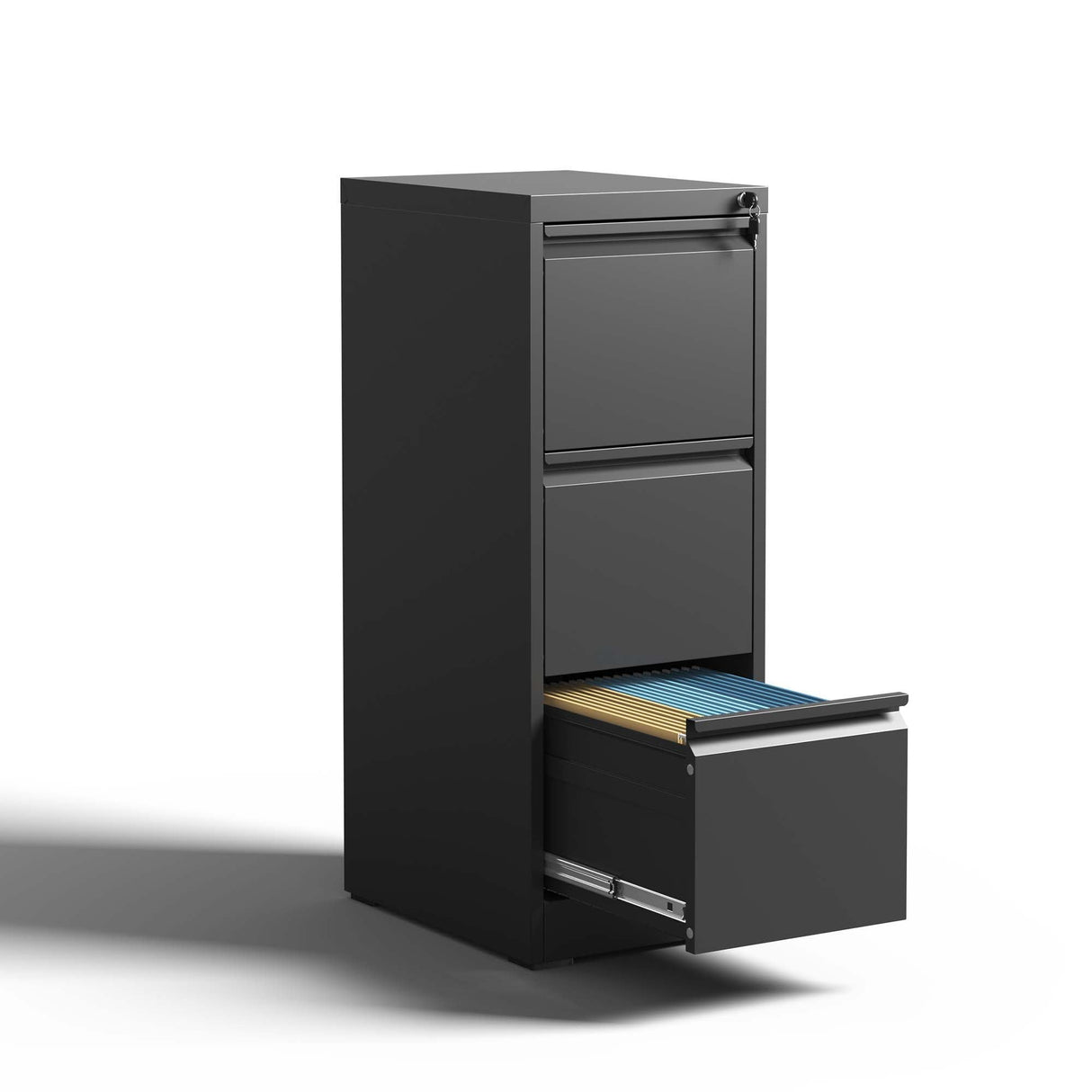 Steel Drawer Vertical File Cabinet With Lock For A4 Legal / Letter Size