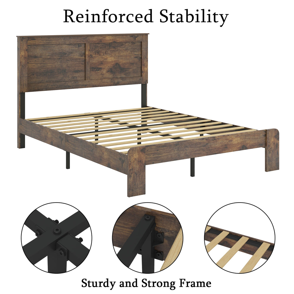 King Size Wood Platform Bed Frame