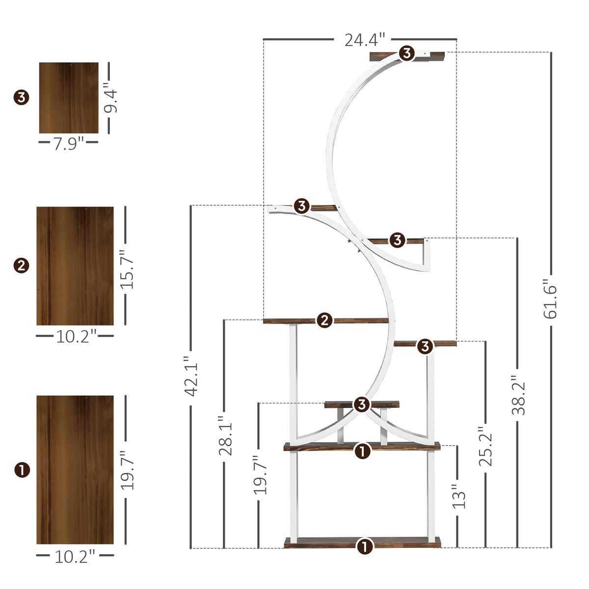 Outsunny 8 Tier Plant Stand Indoor