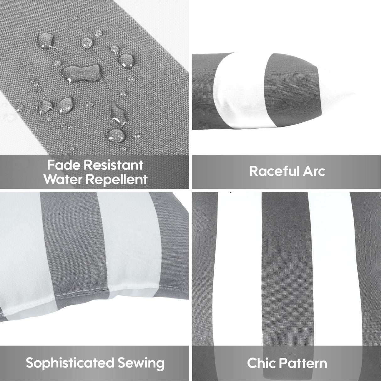 2 Pack Outdoor Throw Pillows (18x18 Inch)