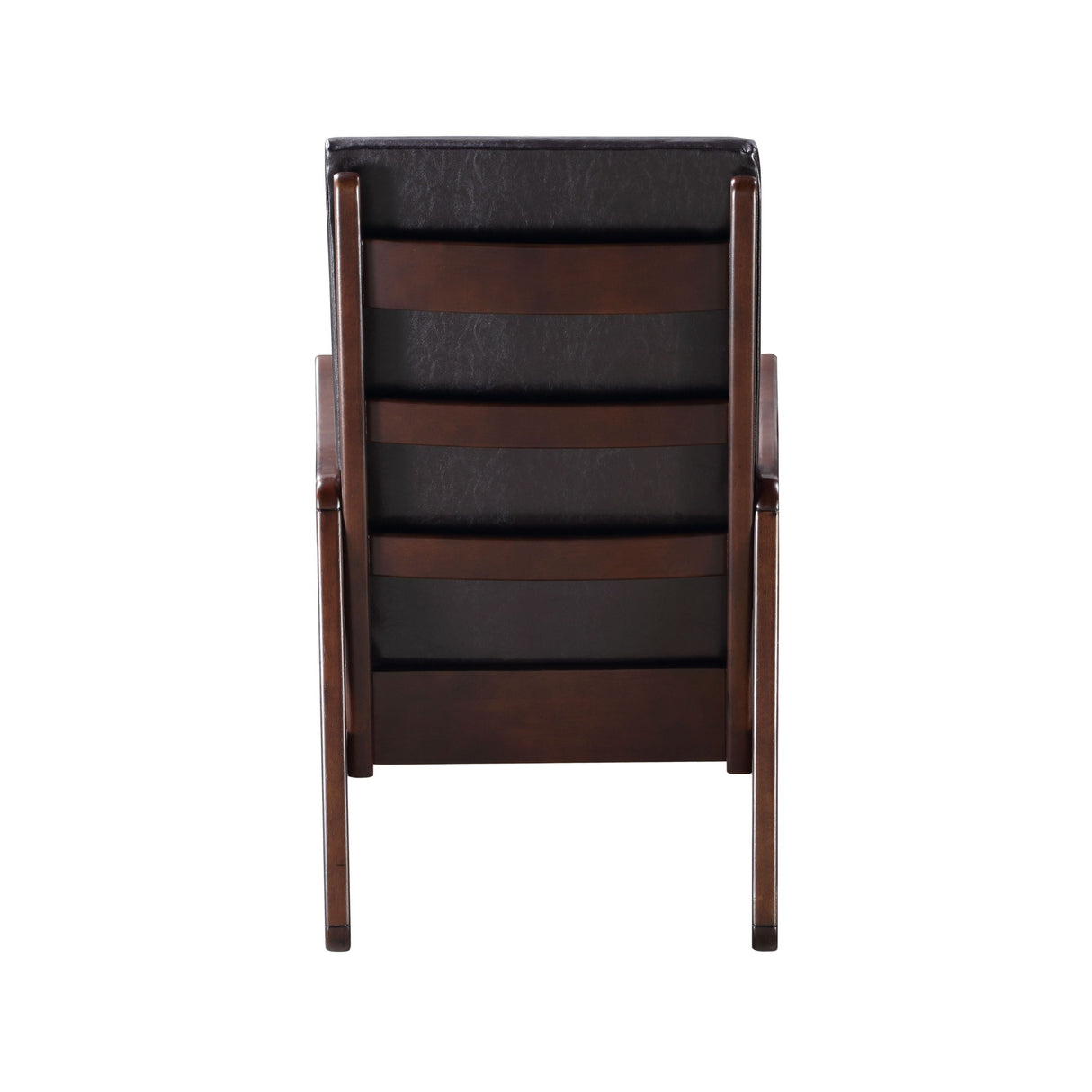 Raina Dark Brown Synthetic Leather & Espresso Finish Rocking Chair