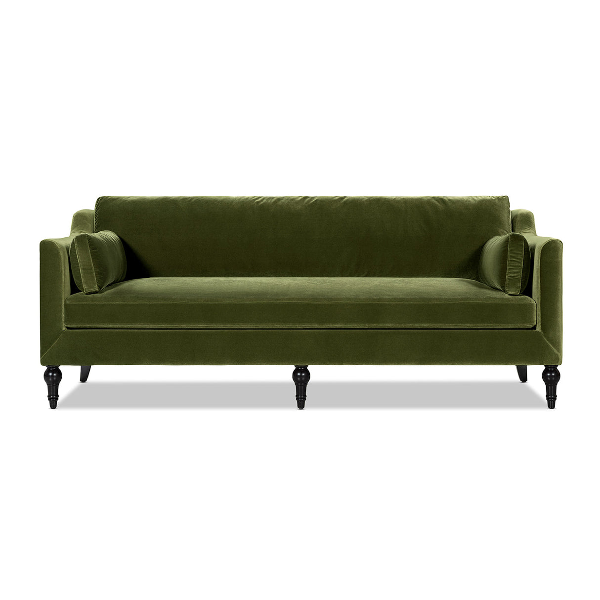 Josephine 84.5" Upholstered Modern Sofa, Olive