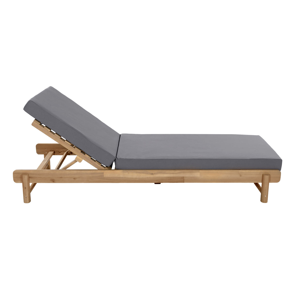 Light Teak Acacia Wood Chaise Lounge Set