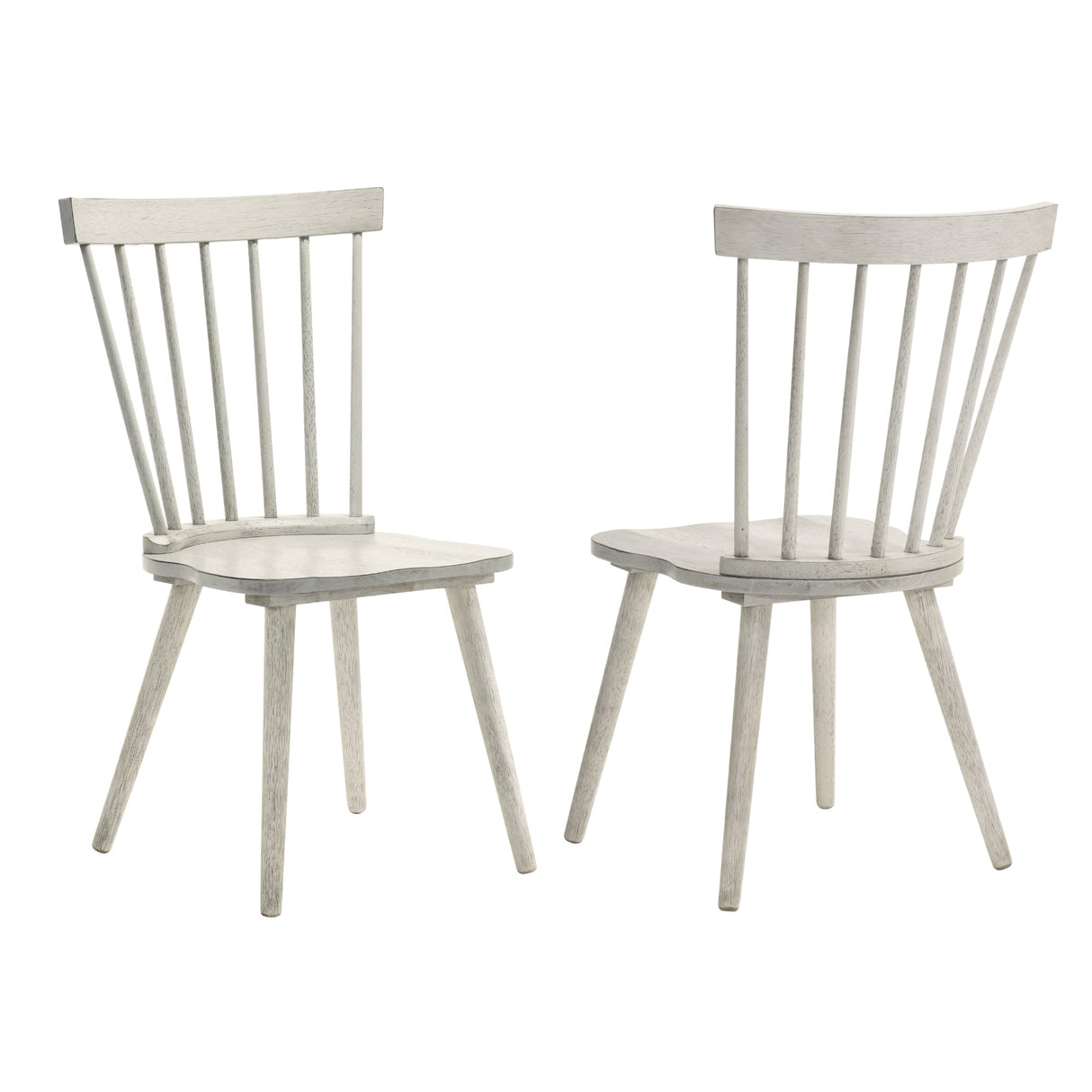Modern Farmhouse Spindle Back Dining Chairs, Set of 2