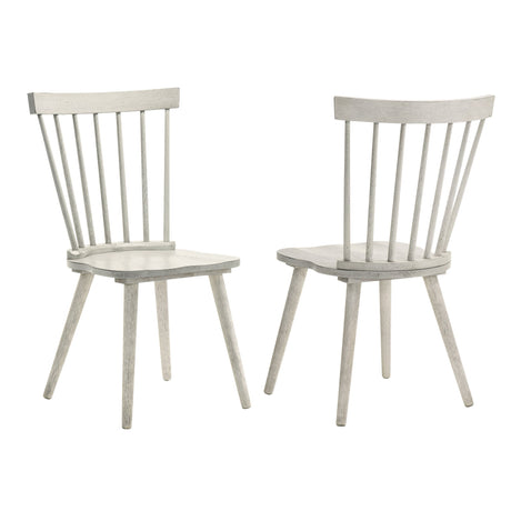 Modern Farmhouse Spindle Back Dining Chairs, Set of 2