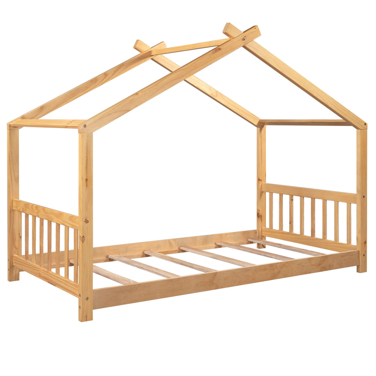 House Platform Bed With Headboard And Footboard, Roof Design
