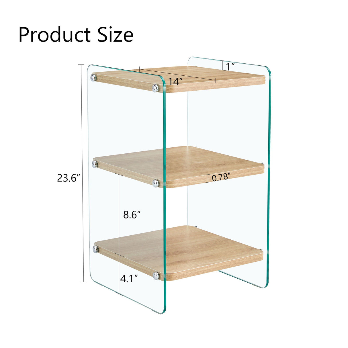 Modern 3 Layer Bedside Cabinet With Storage Function