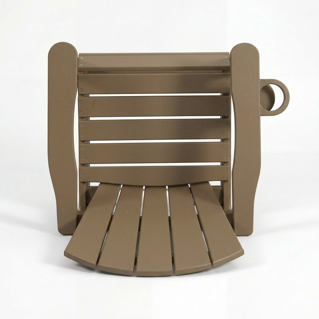 HDPE Bar Height Adirondack Chair with Cup Holder, All-Weather Outdoor Patio Chair