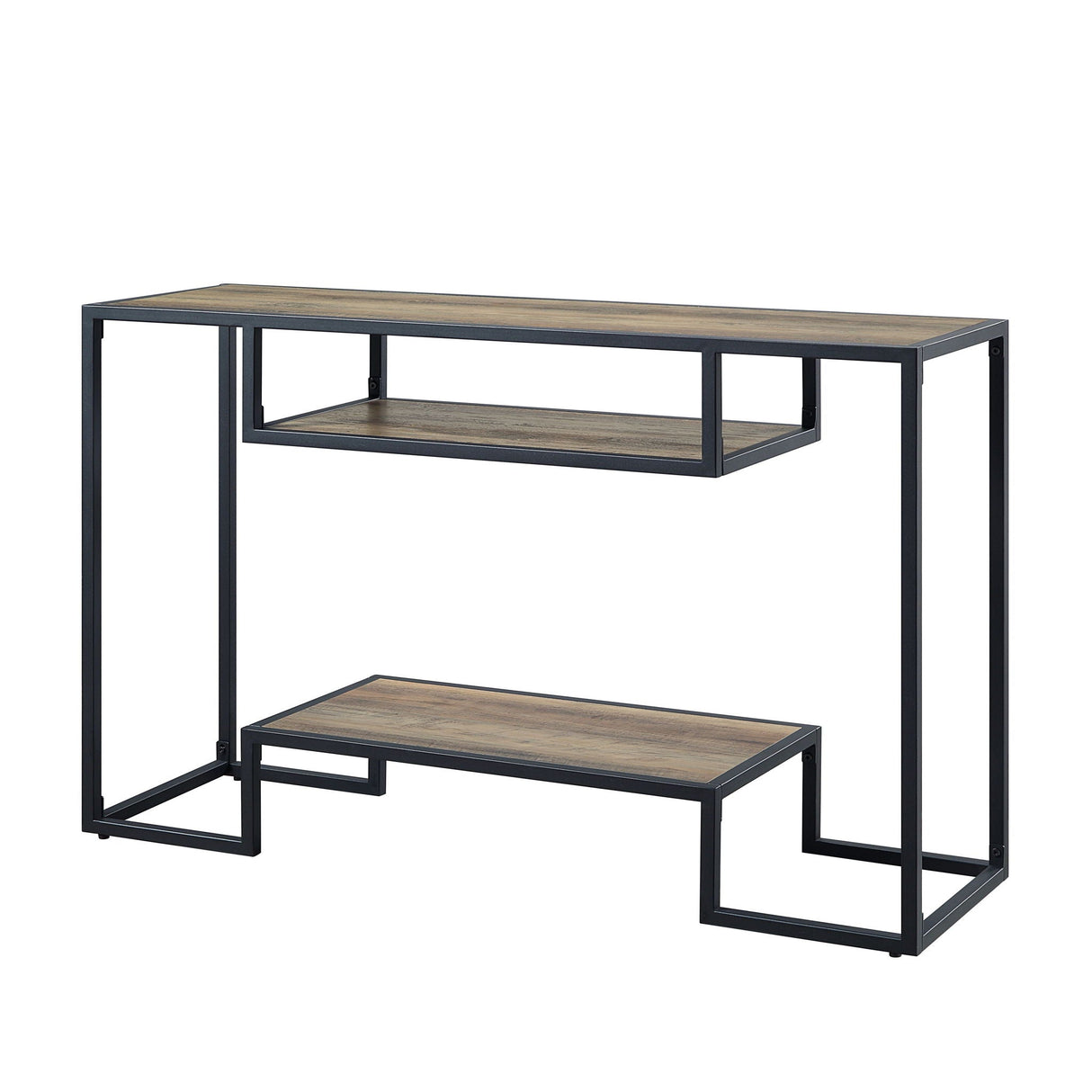 Idella Sofa Table - Rustic Oak / Black