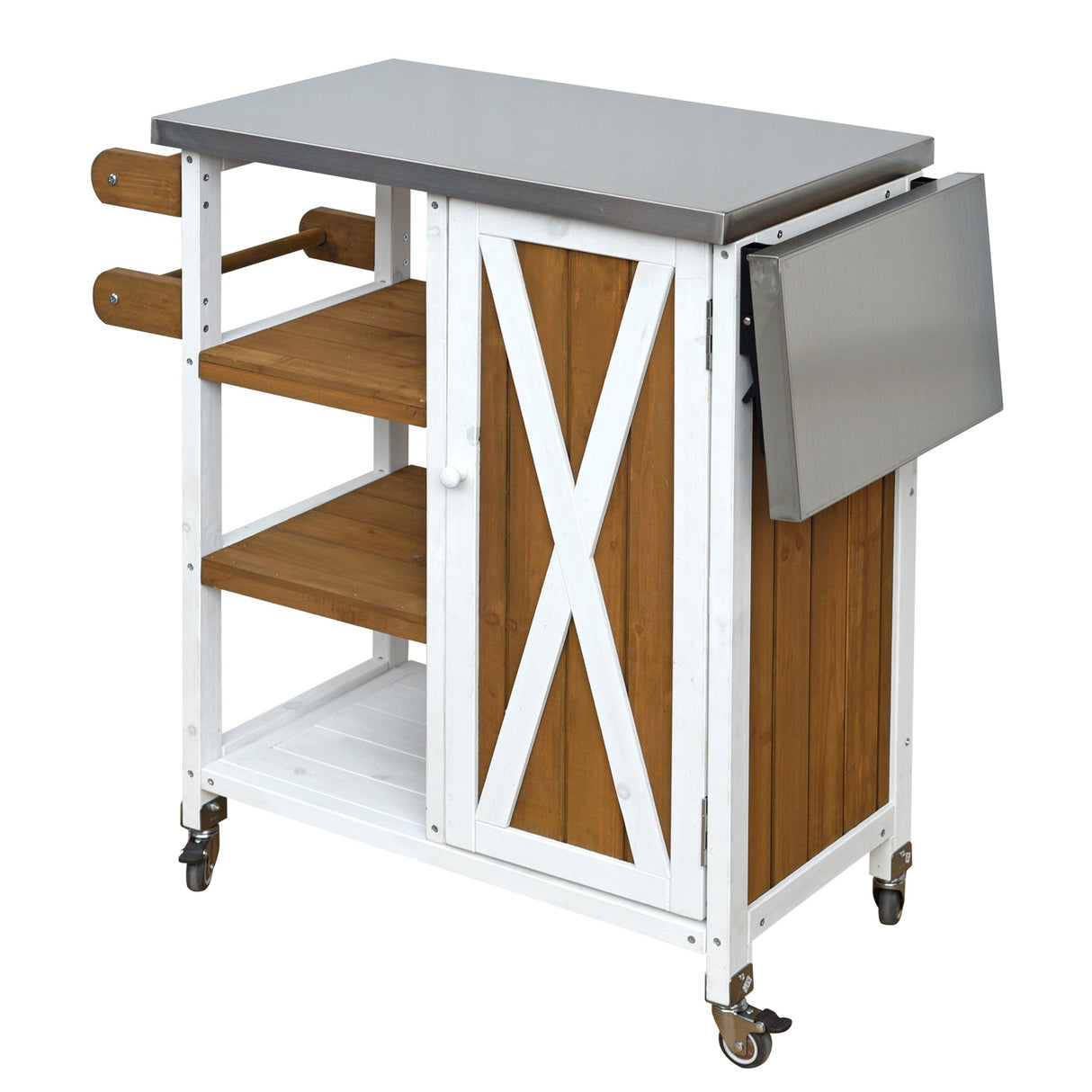 Foldable Outdoor Kitchen Island Patio Prep Station