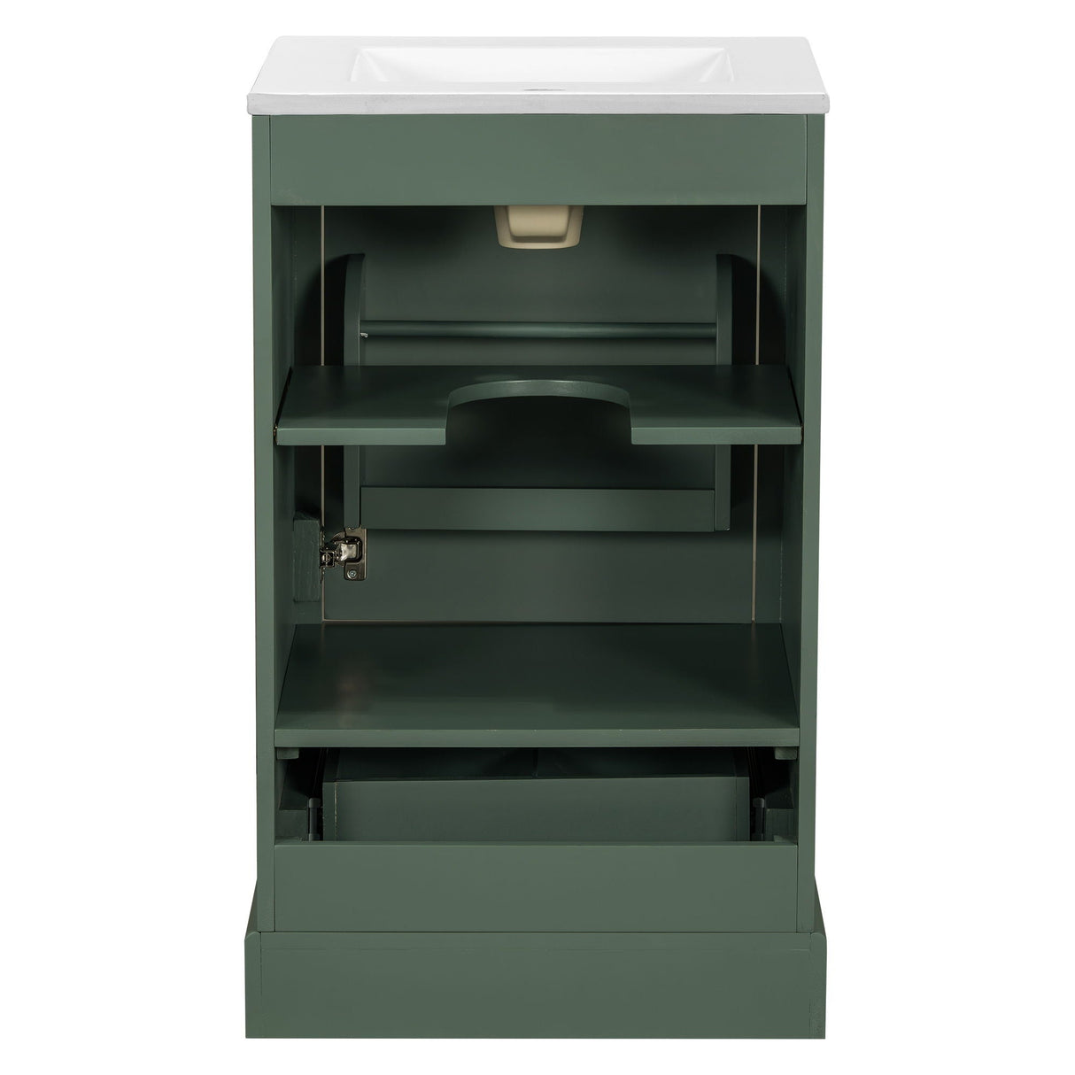 Bathroom Vanity With Sink, Soft Close Door, Adjustable U-Shaped Shelf