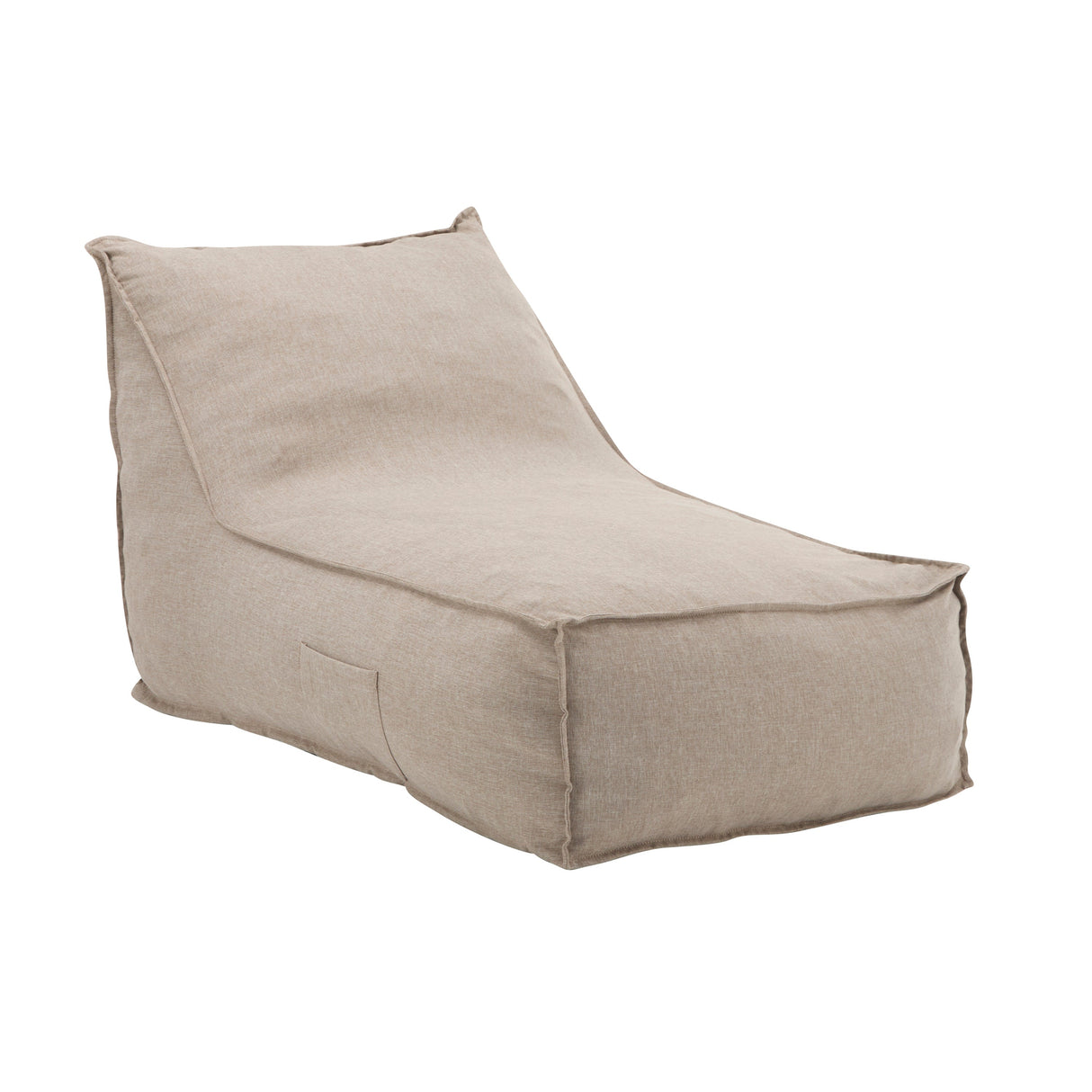 Perry Outdoor Bean Bag Lounge Chair Set of 2 in Beige