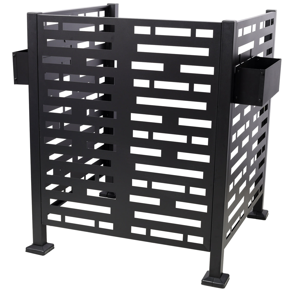 3x3 Ft Metal Air Conditioner Privacy Fence with Planter Boxes
