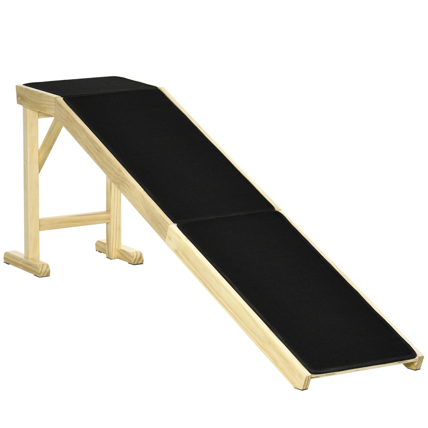 PawHut Dog Ramp for Bed, Pet Ramp for Dogs with Non-Slip Carpet