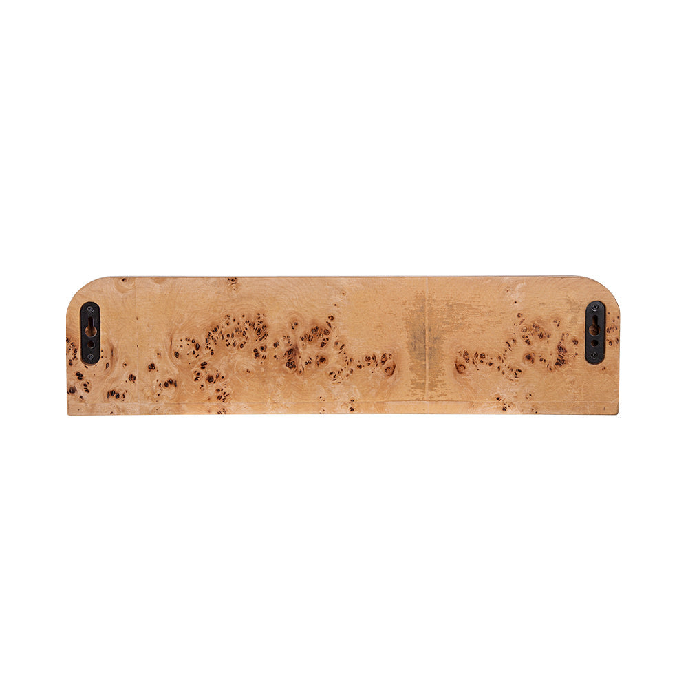 Burl Wood Floating Wall Shelf