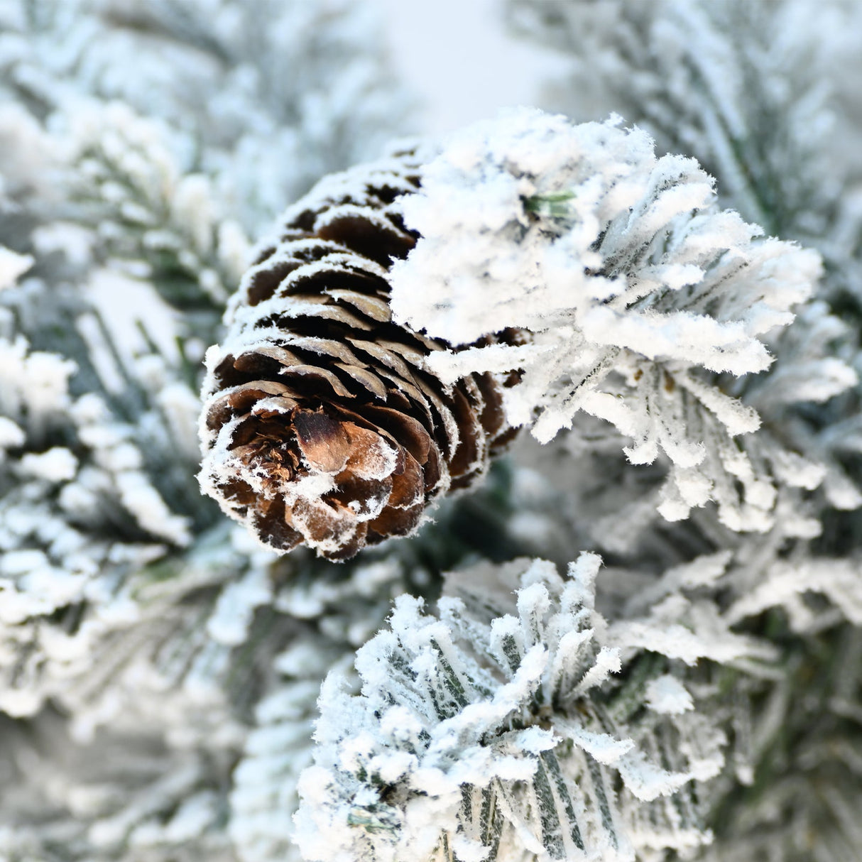 2ft Flocked Christmas Tree with Pot Base