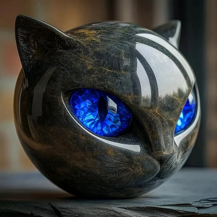 Cat Head Decorative Sculpture