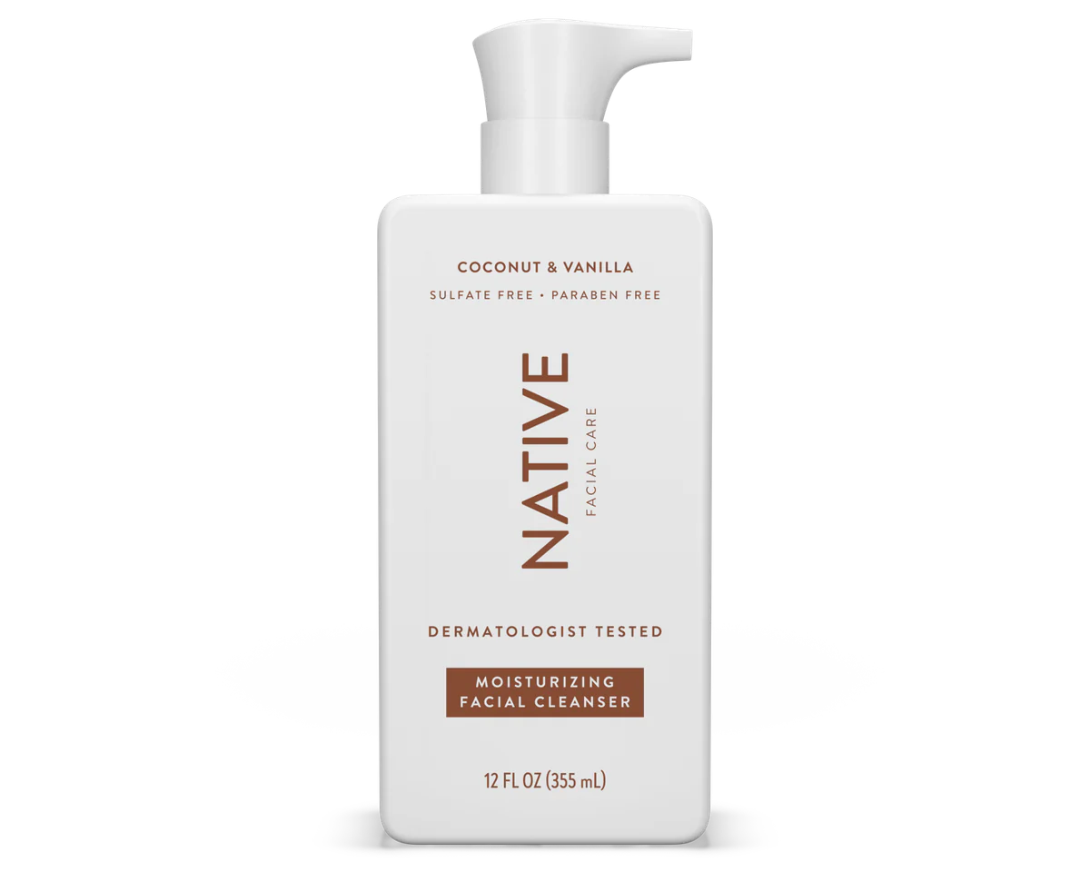 Native Moisturizing Facial Cleanser Coconut & Vanilla 12 fl oz