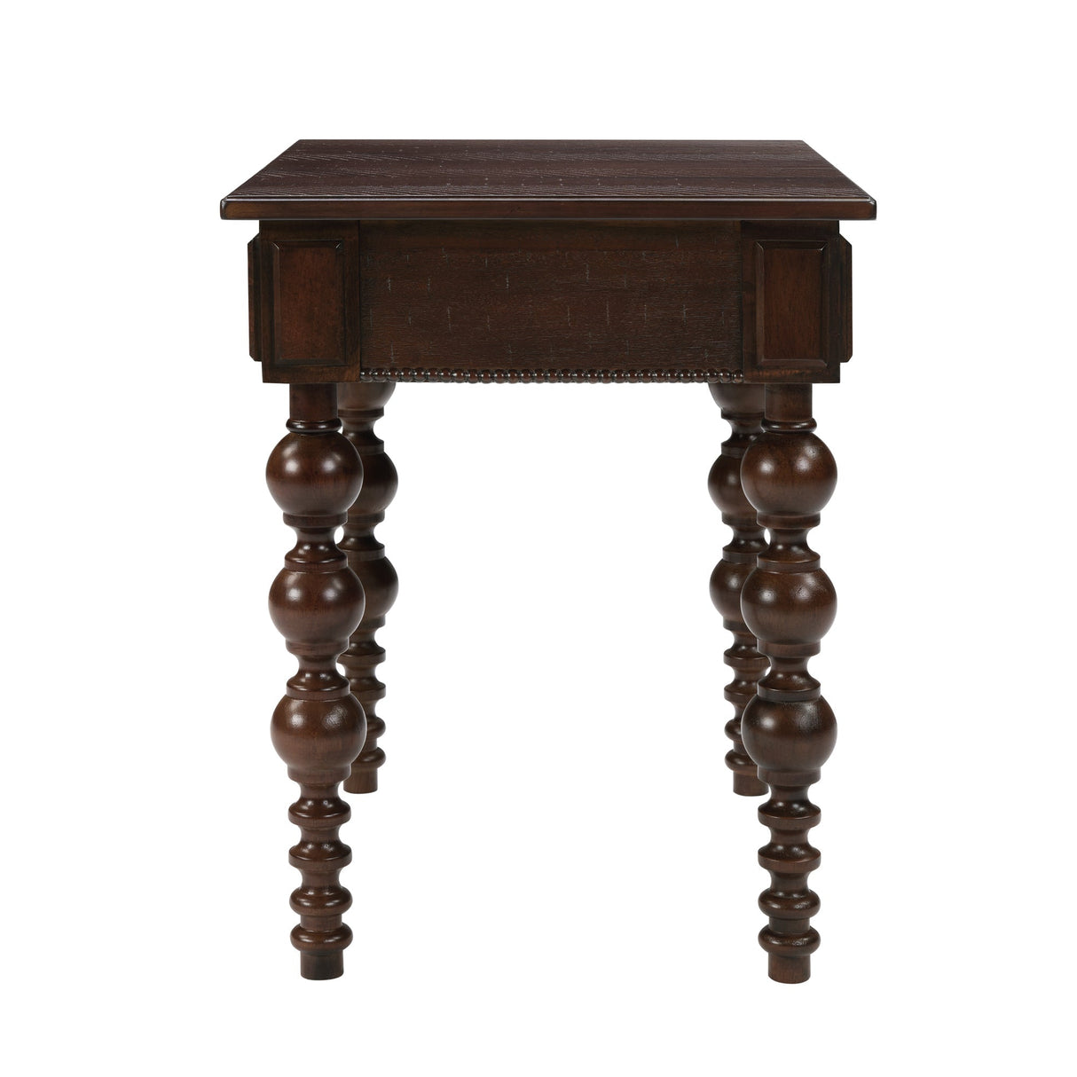 Solid Wood End Table with Drawer Espresso