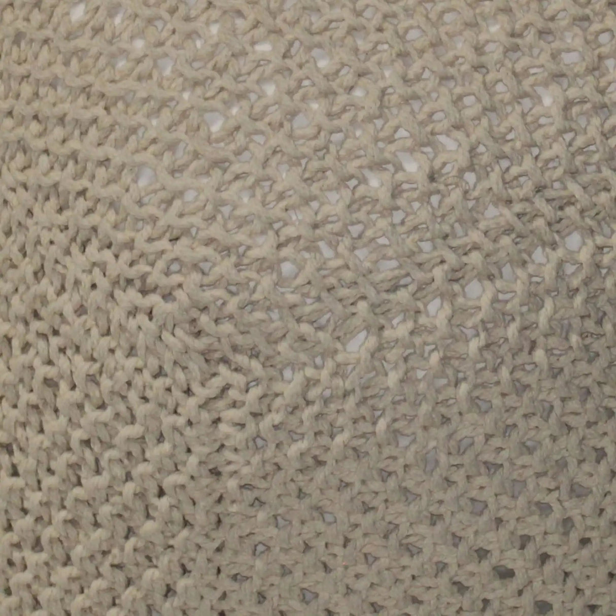 Semi Rounded Pouf Cable Knitted Perfect Seating