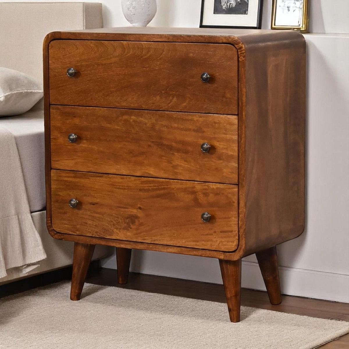 3 Drawer Mini Curved Chest