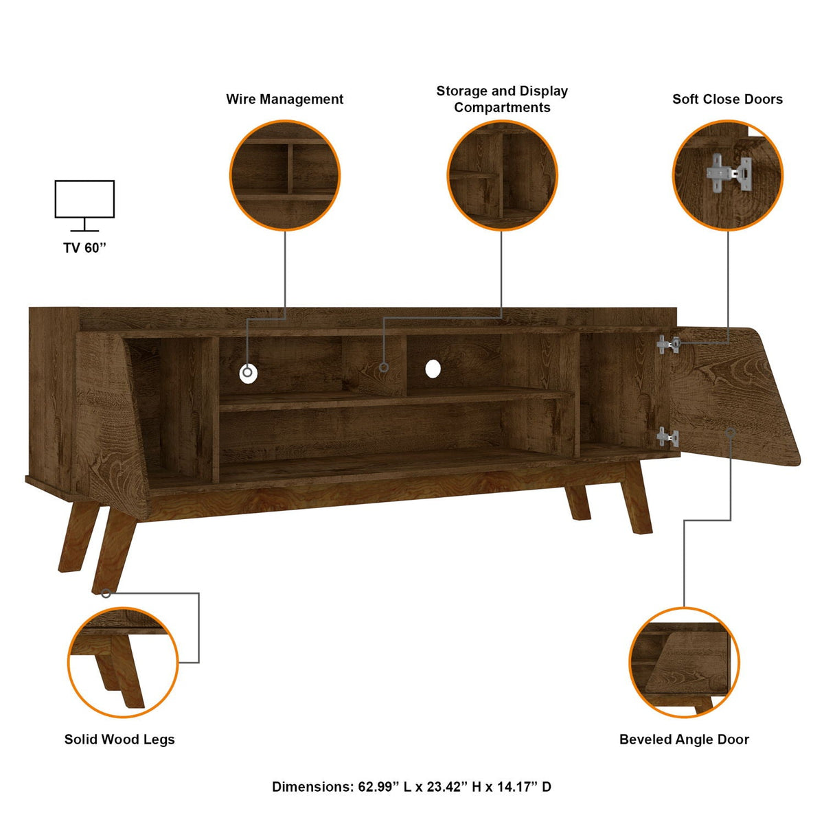 Marcus - TV Stand With 5 Shelves