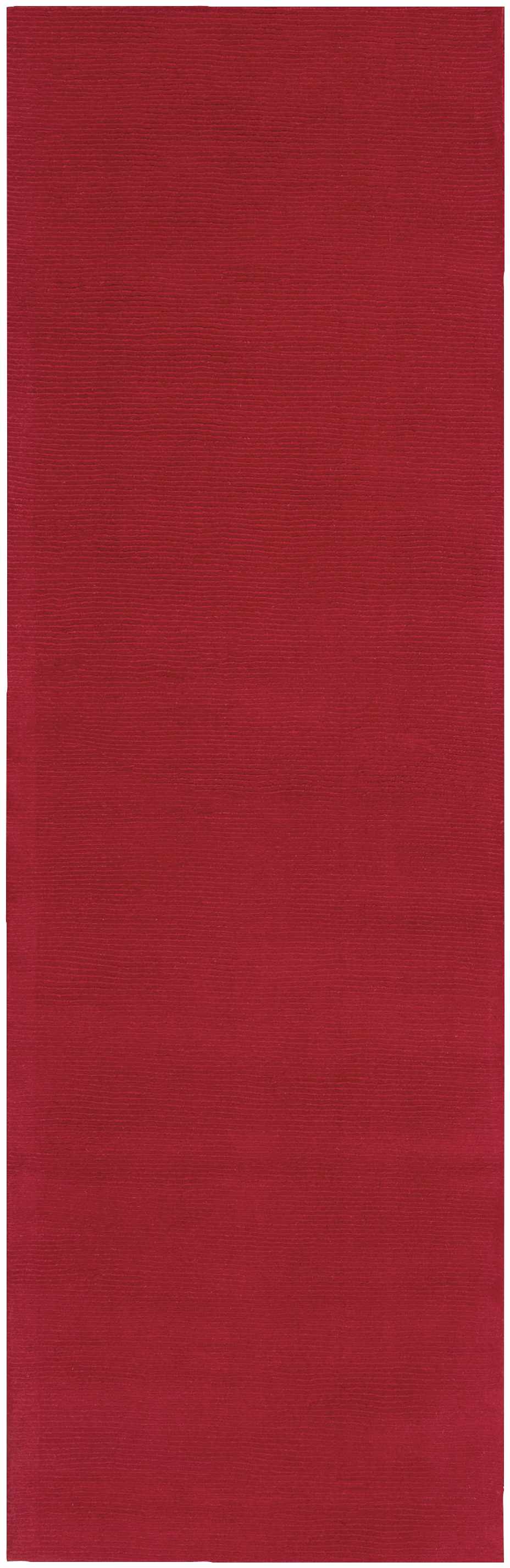 Brockton Solid Wool Crimson Red Area Rug - Clearance