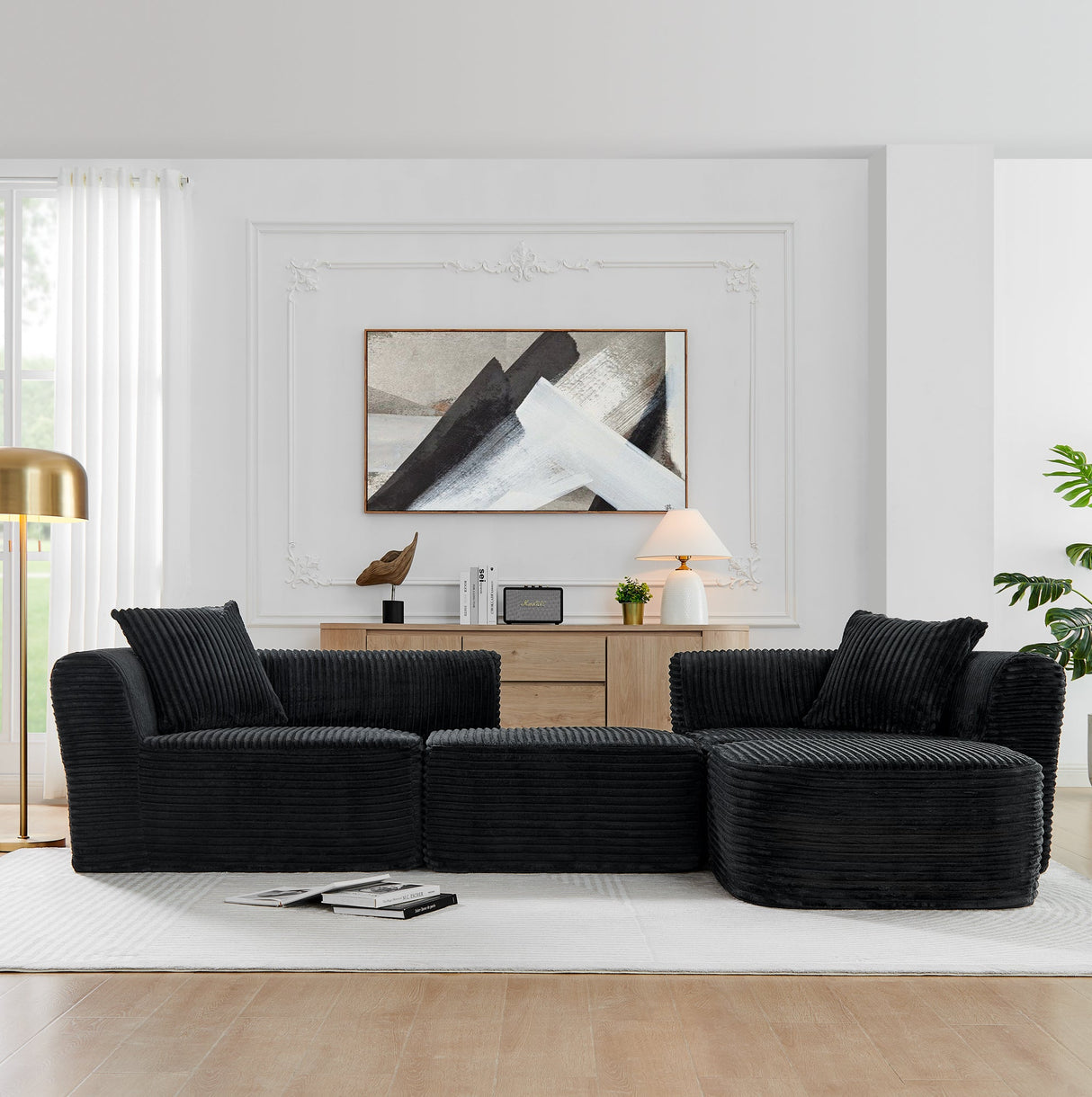 114" Cloud Sectional Couch with L-Shape Chaise