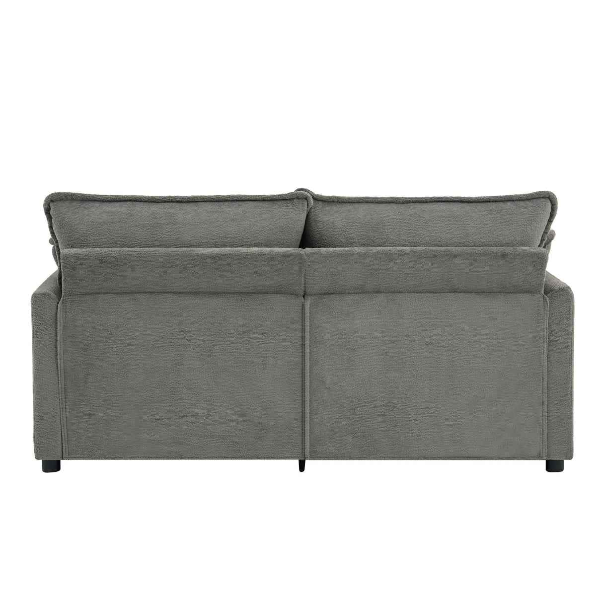 Modern Loveseat Sofa, Upholstered Couch With Side Storage Pockets