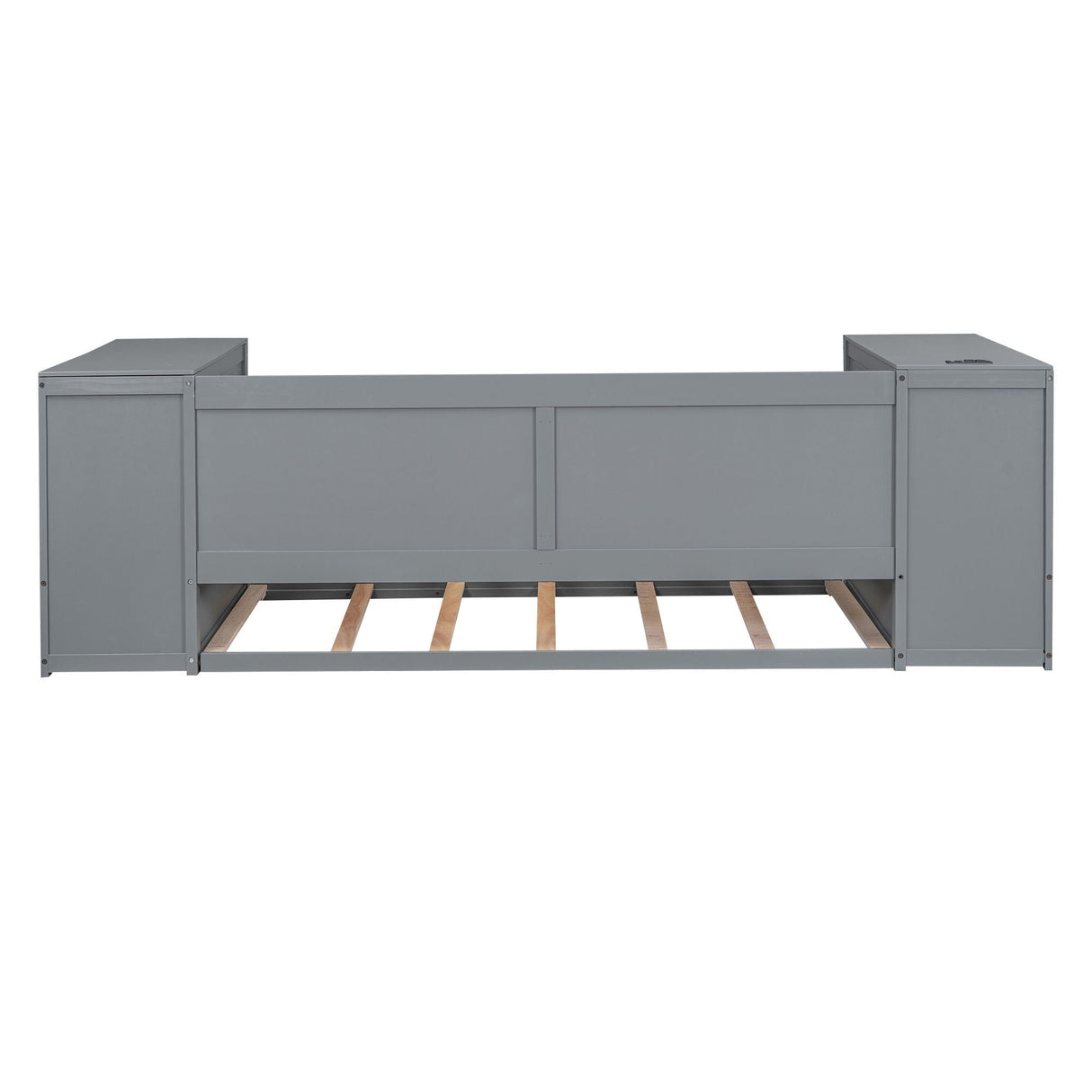 Daybed With Storage Arms, Trundle And Charging Station