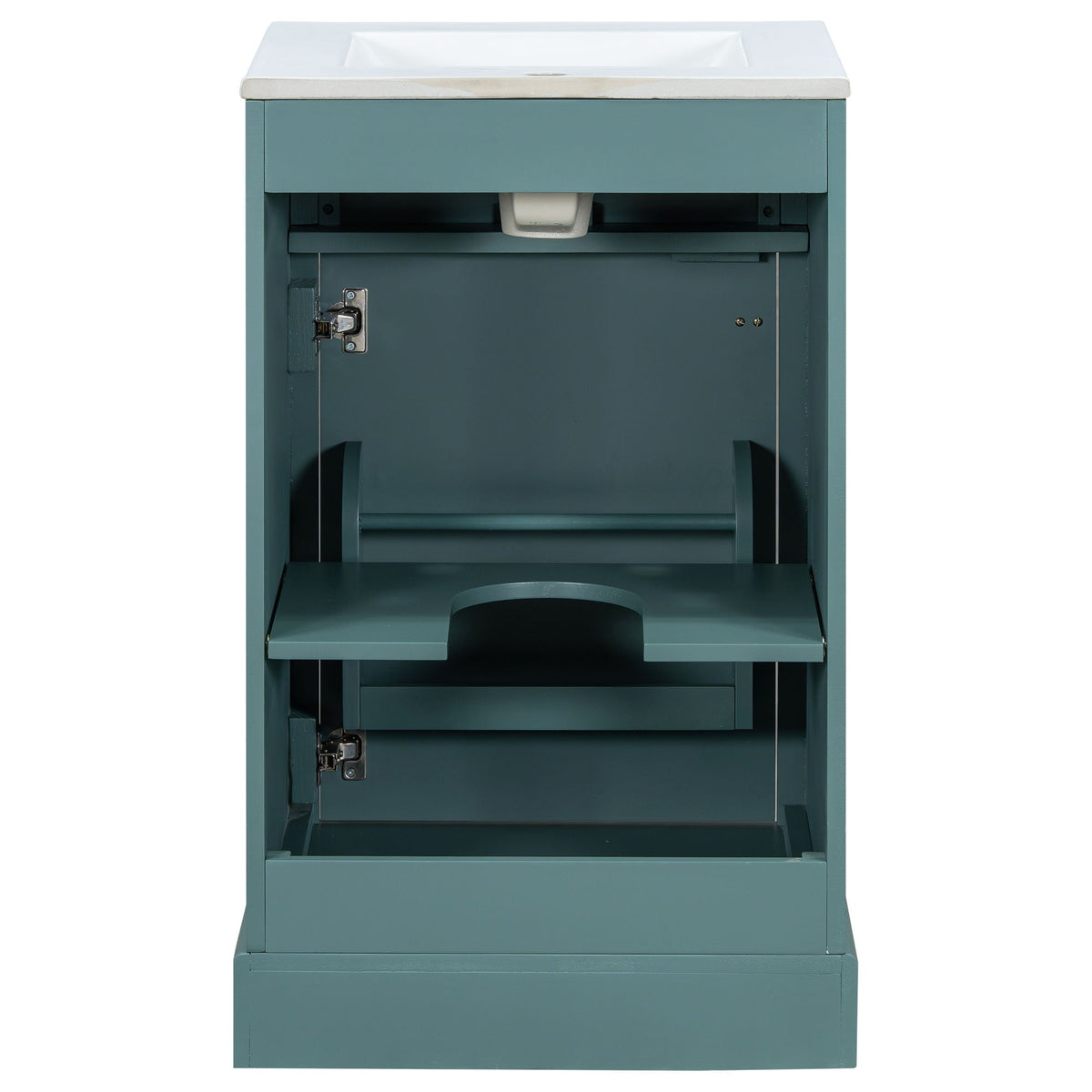Elegant Bathroom Vanity With Ceramic Sink, Soft Close Door, Adjustable Shelf