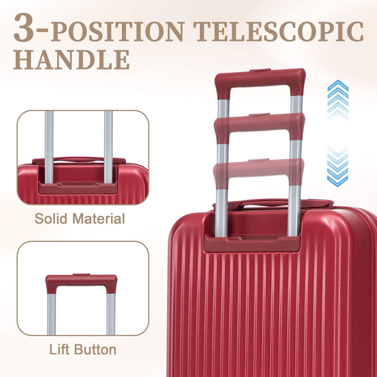 14'/20' 2-Piece ABS Spinner Wheel Luggage Set with Combination Lock and Front Opening Design