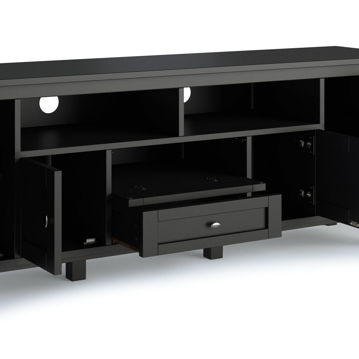 Warm Shaker 72" TV Media Stand - Black