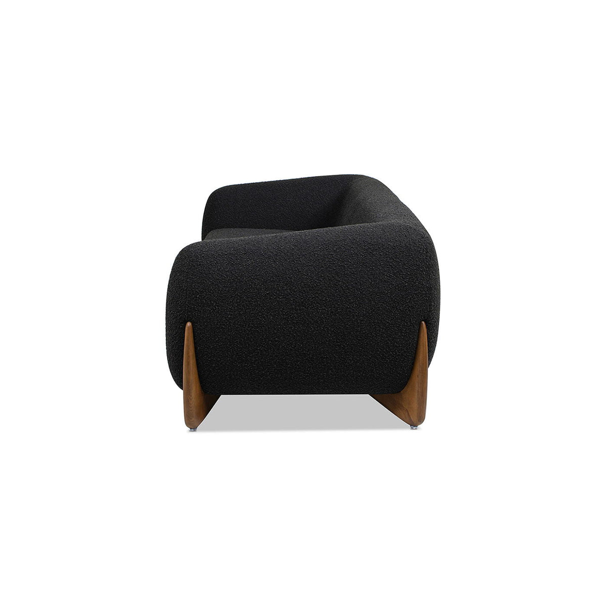 Alpine Luxurious Upholstery Sherpa Sofa with Removable Cushions - Available in White, Black, or Dark Green