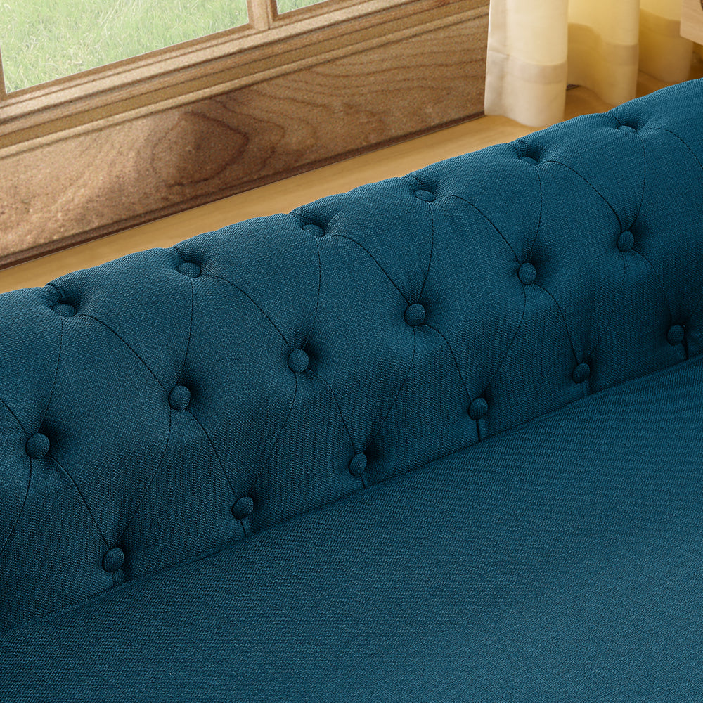 Elegant Rectangular Pet Bed for Big and Oversized Dogs - Dark Blue