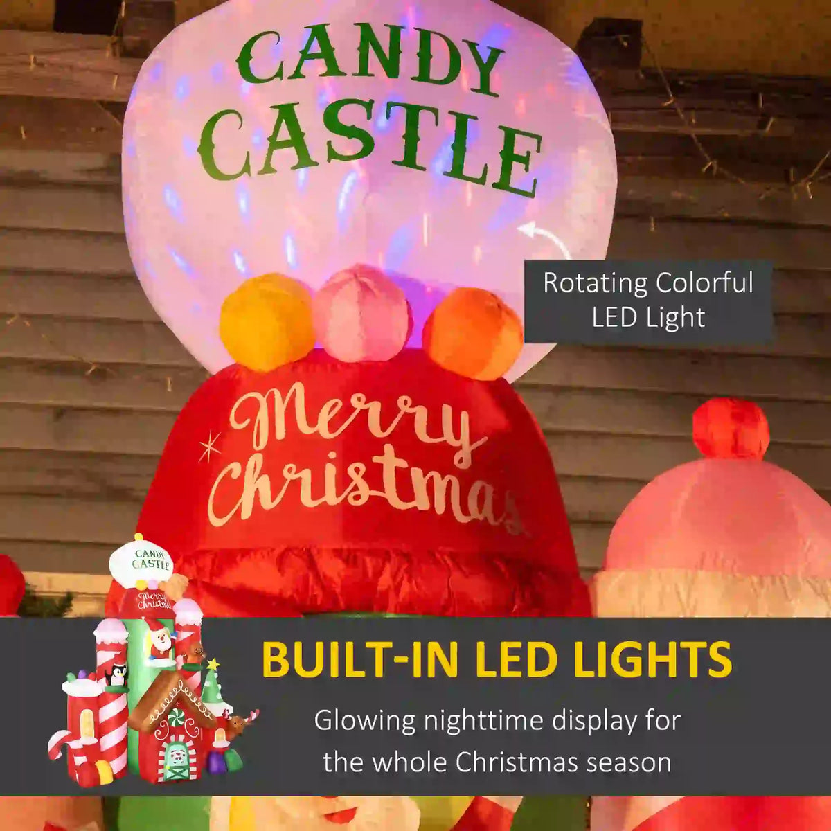 10ft Christmas Inflatables Candy Castle