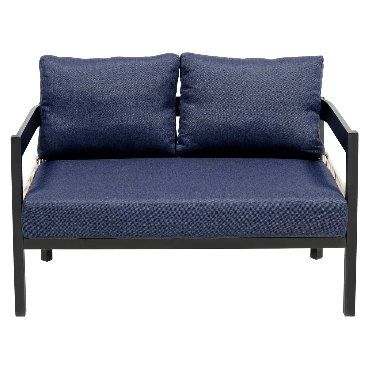 U_Style Multi-person Outdoor Iron Sofa Set with Table