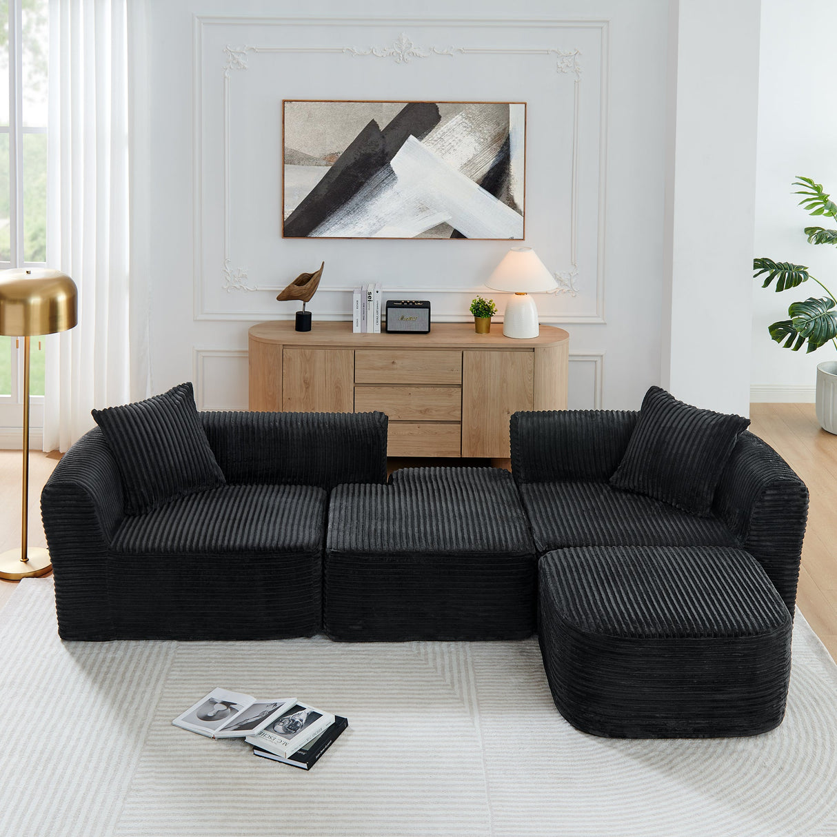 114" Cloud Sectional Couch with L-Shape Chaise