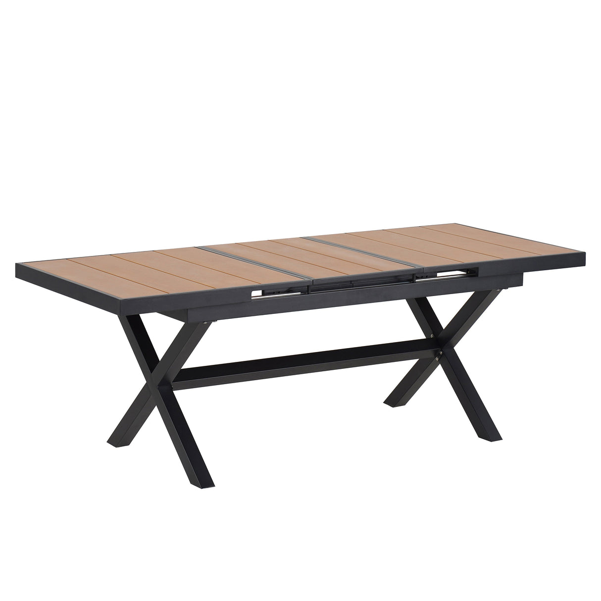 Outdoor Dining Set With Extendable Table And Six Chairs