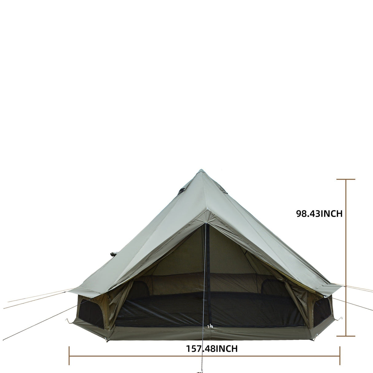 Oxford Bell Tent for Family Camping - Spacious 13.1ft Yurt with Stove Jack