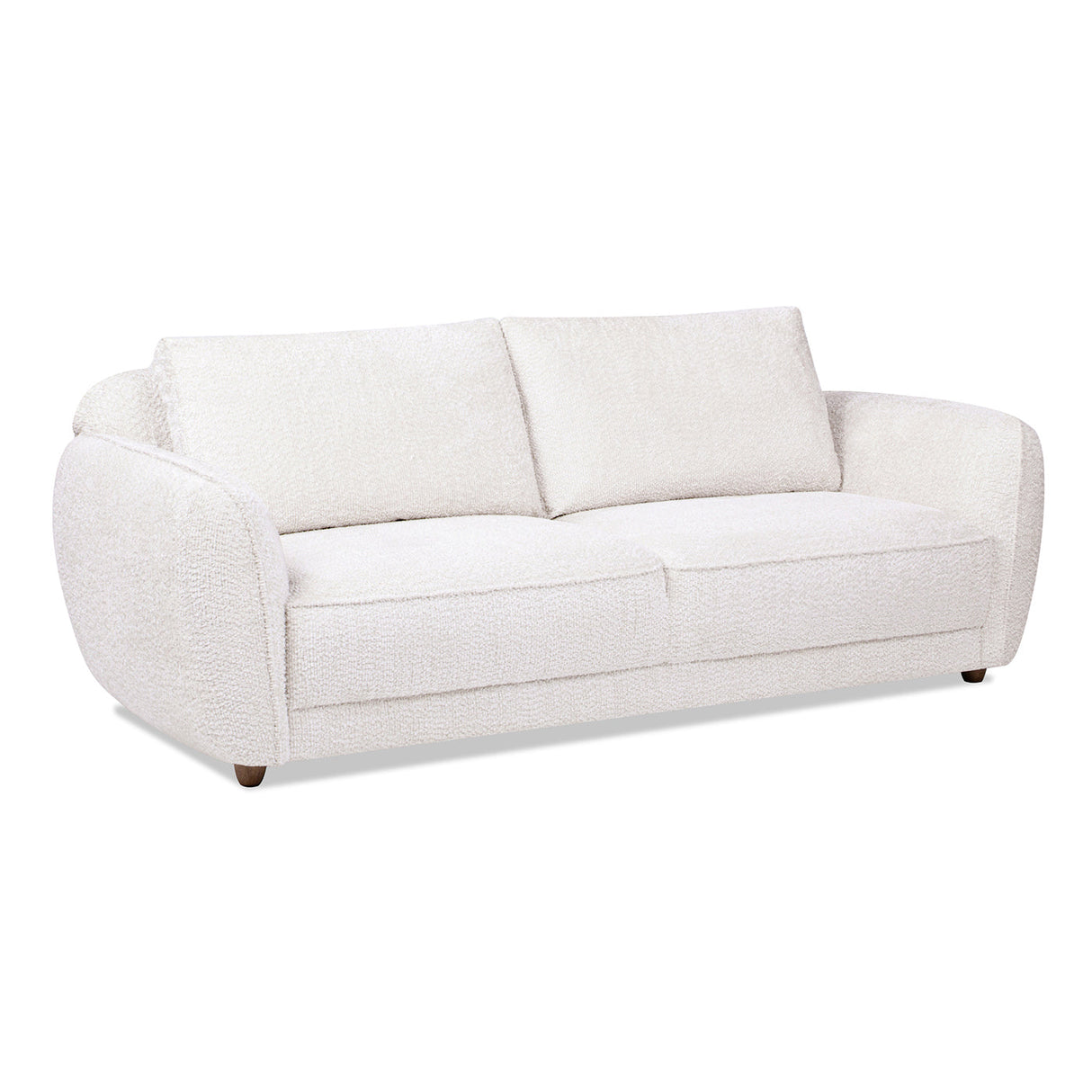 Sharon 84' Puffy Arm Sofa, Alpaca Off-White Chenille