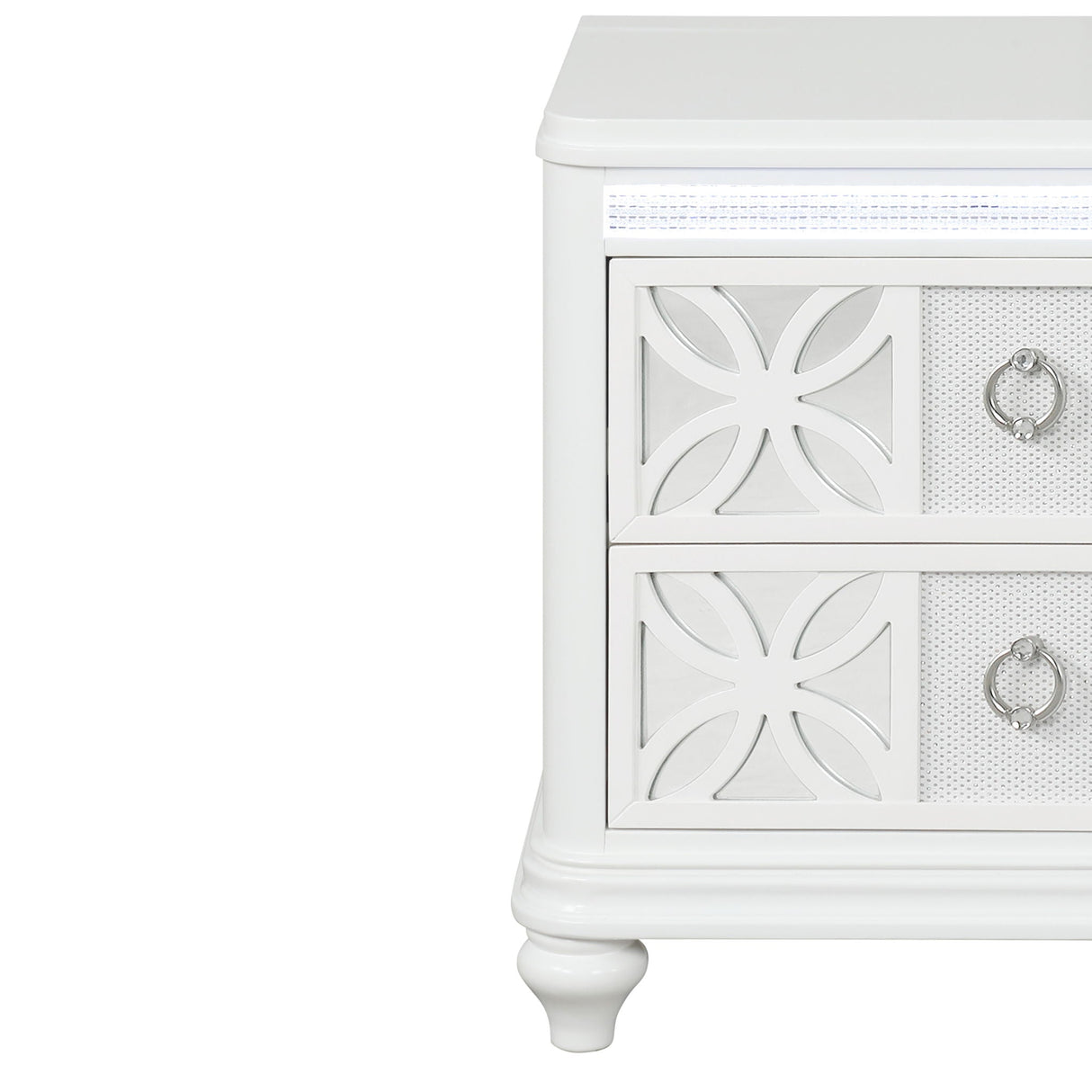 Abigale - 2 Drawer Nightstand With LED - White