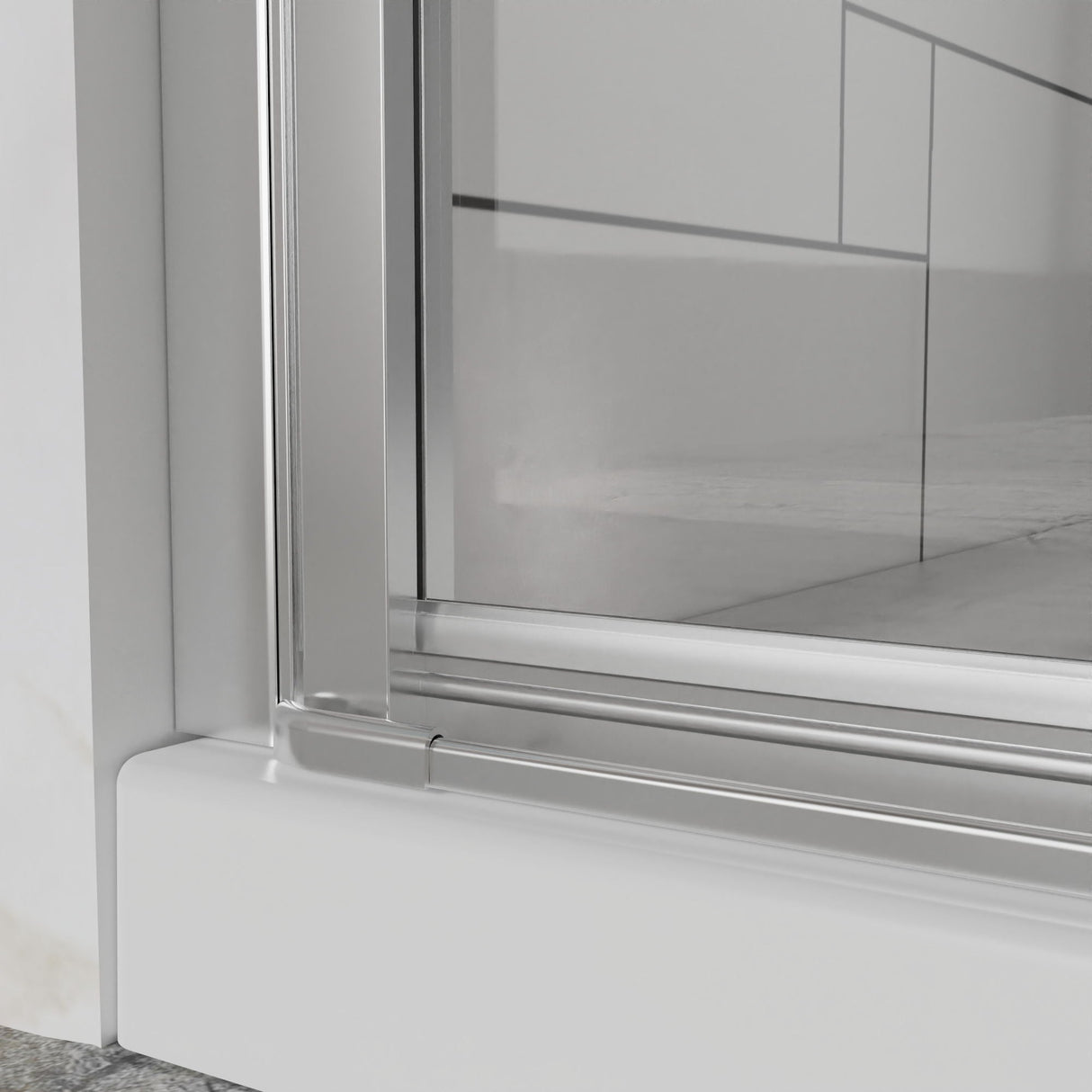 Frameless Bi Fold Shower Doors 30" W X 72" H - Chrome