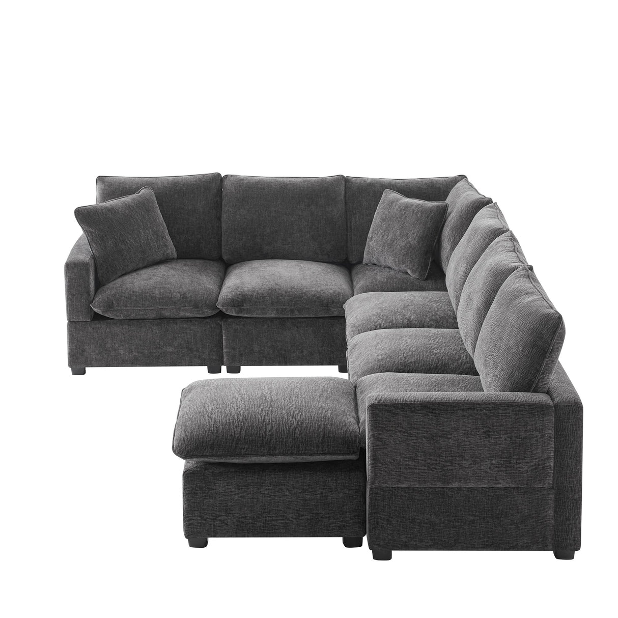 The Gwen Seven-Seat Modular Chenille Sectional