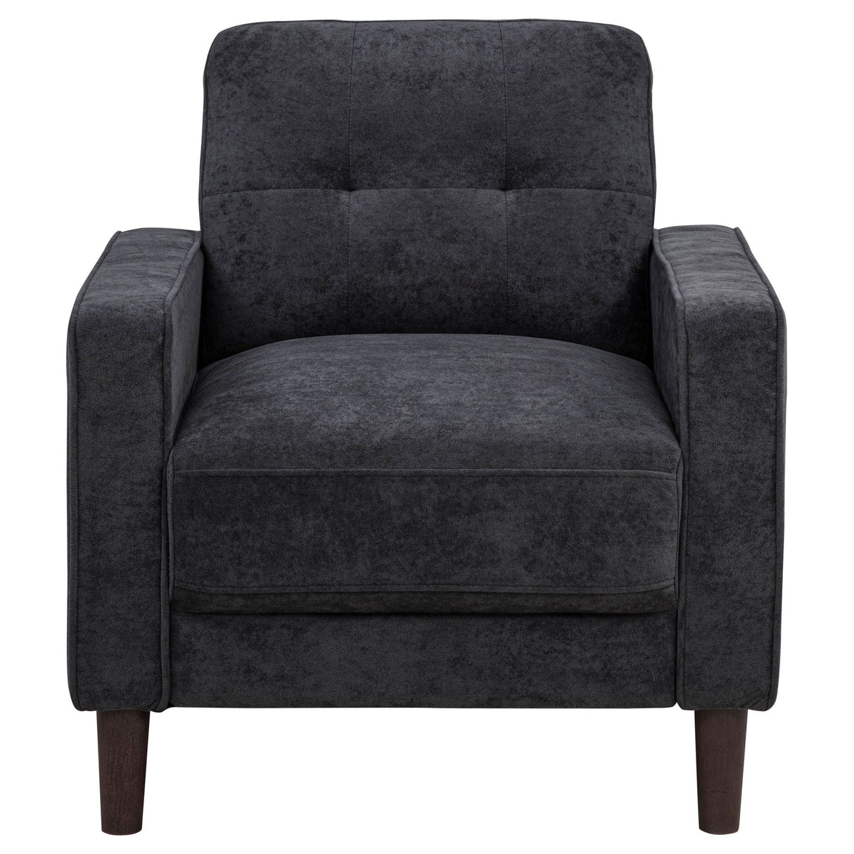 Bowen II Fabric Upholstered Track Arm Chair Steel Grey