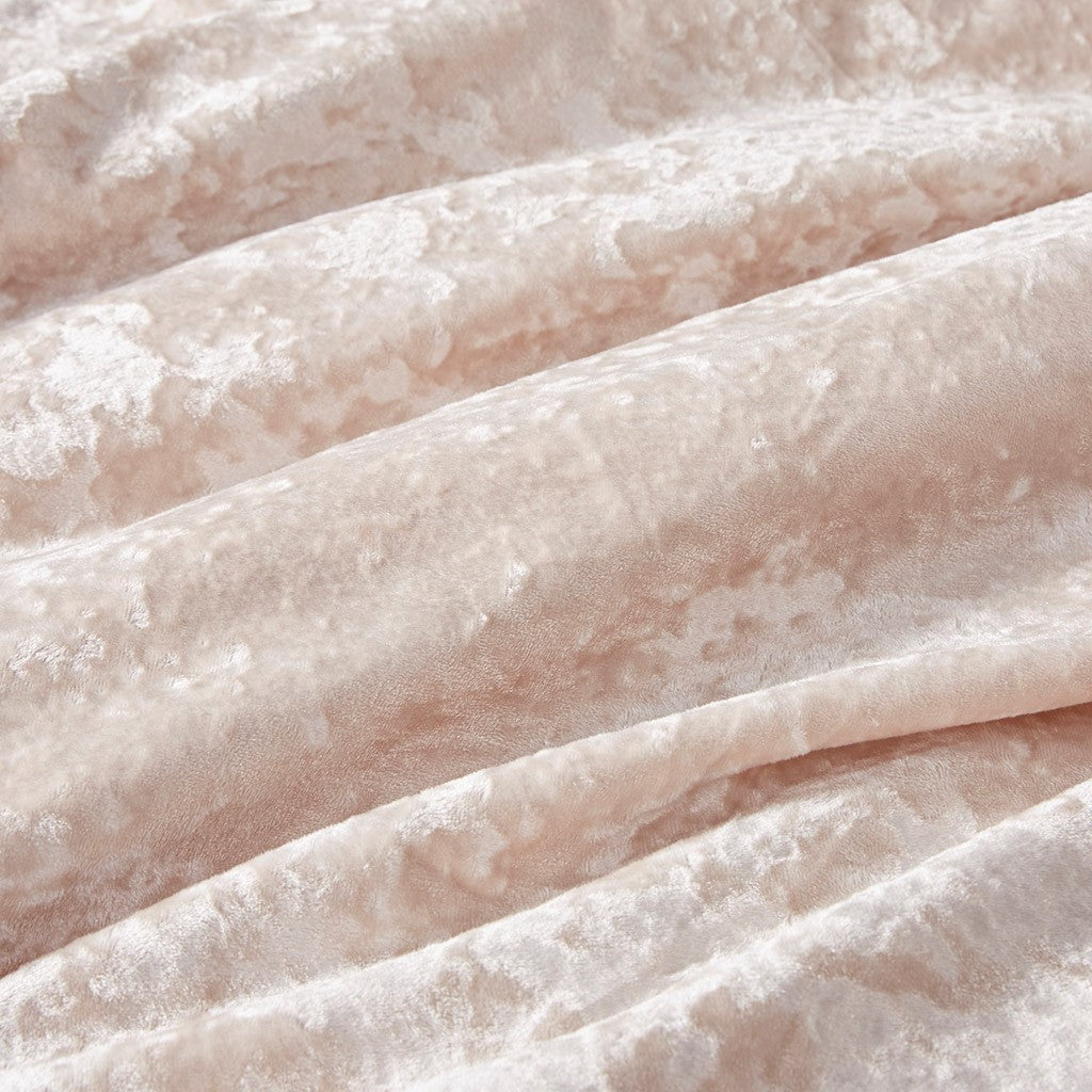 Full/Queen Crushed Velvet Sherpa Reversible Comforter Set